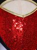 Girls Wonderland Queen Costume Sequins Mock Neck Sleeveless Chest Cutout Back Waist Bow Built In Briefs Puffy Dress