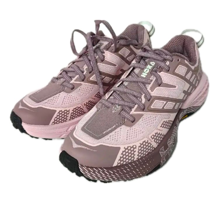 HOKA ONE ONE SPEEDGOAT 2 Abrasion Resistant Low top Running Shoes Unisex Pink Purple 1162710-CSCM