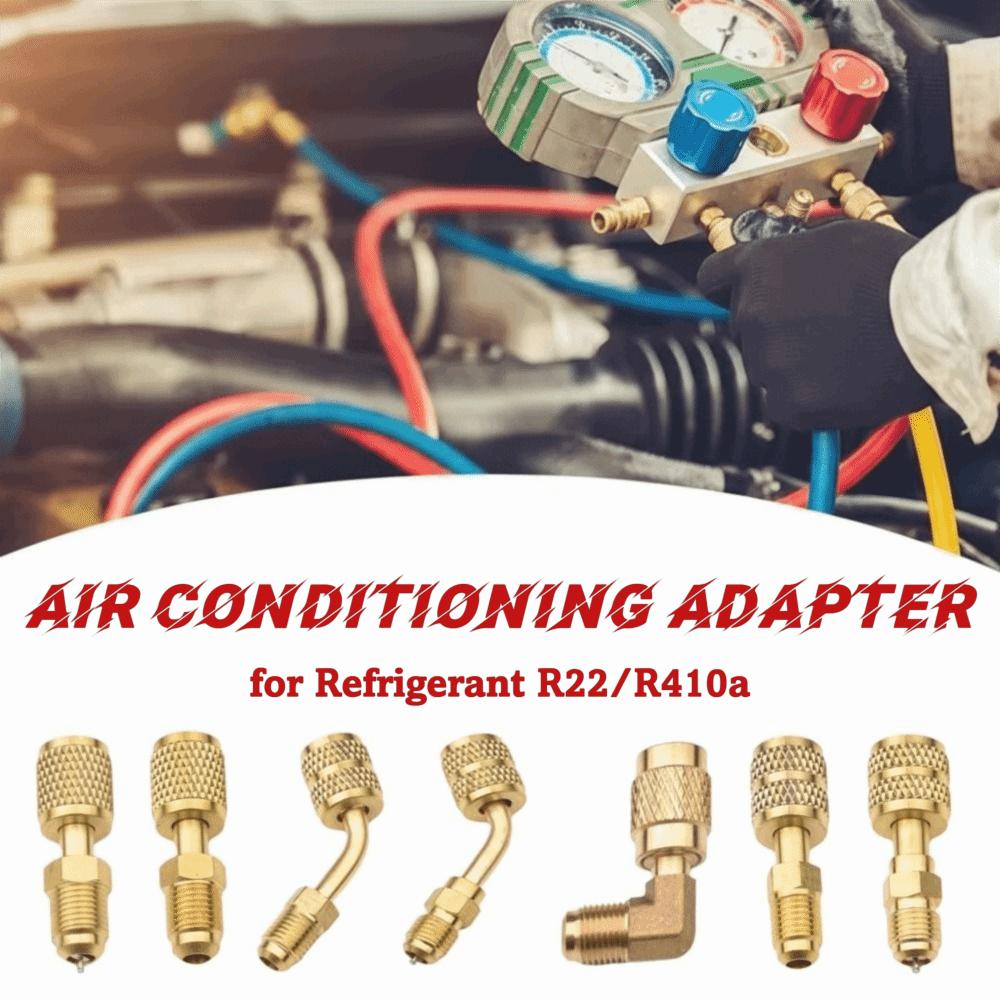 Flare Fitting Refrigerant Charging Adapter Service Port Adapter for Refrigerant R22/R410A