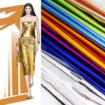 High Stretch Bronzing Cloth Knitted Spandex Glossy Fabric for Sewing Clothe Stage Decoration Per Half Meter