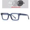 Blue Frame Light Blocker PC Shortsighted Prescription Eyeglasses for Women TR90 Material Myopic Photochromic Eyeglasses -0.5 -0.75 To -6.0