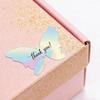 1 Roll Elegant Butterfly Thank You Sticker Selves Adhesive and Removable Ideal for Notebooks Albums and Decorations