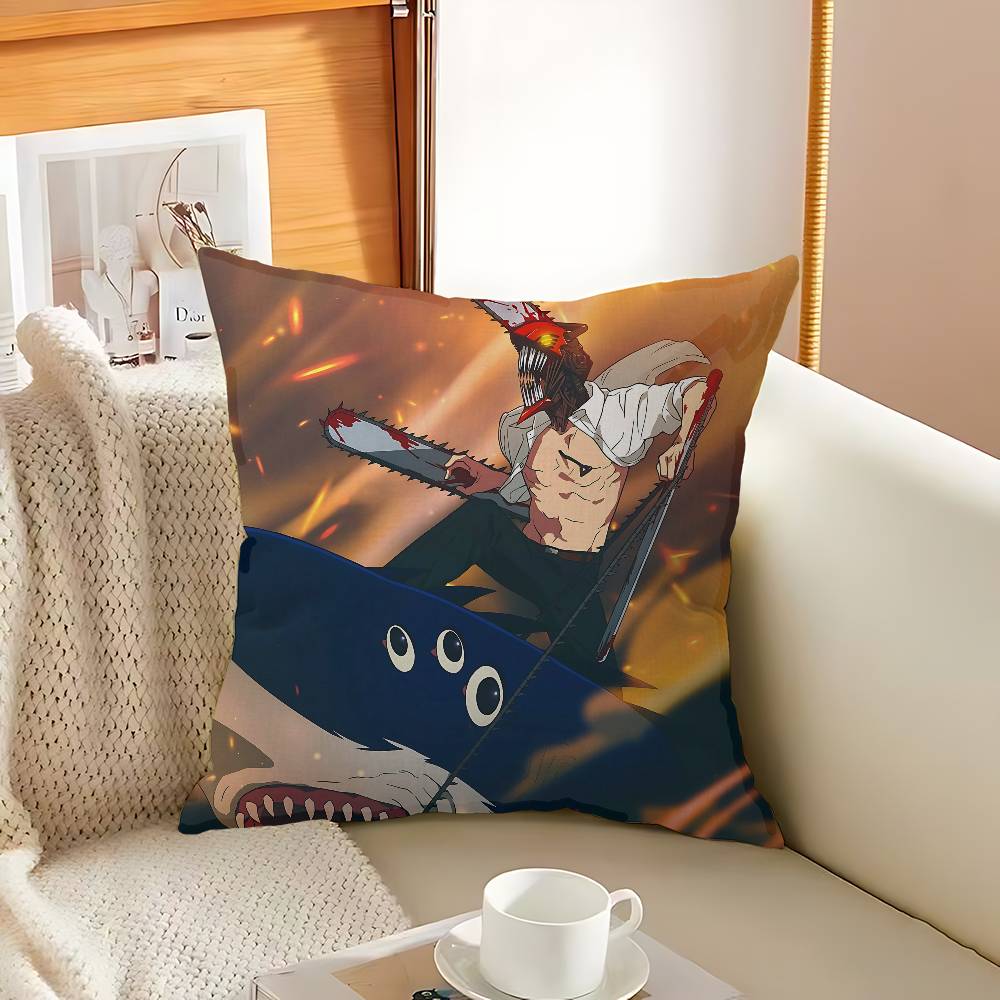 Anime Chainsaw Man The Movie Reze Arc Cushion Cover Inches Farmhouse Decor Home Throw Pillow Covers For Couch Decorations