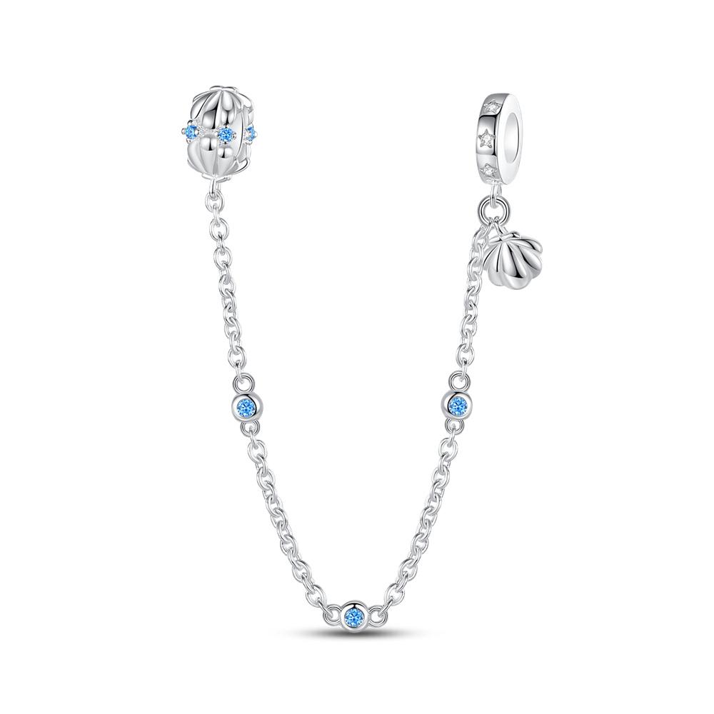 Copper Sun And Moon Series Safety Chain Charm Beads Fit Original Bracelet Diy Women Jewelry Gifts