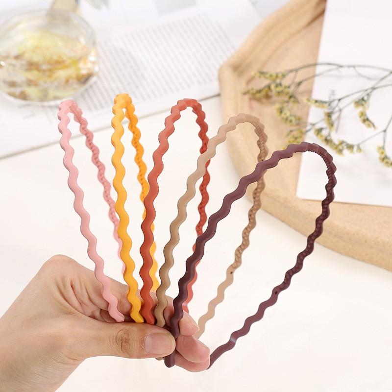 4/5/6pcs Fashion Matte Headband For Women Girls Thin Headband Female Plastic Teeth Hairbands Simple Hair Accessories Mix Styles