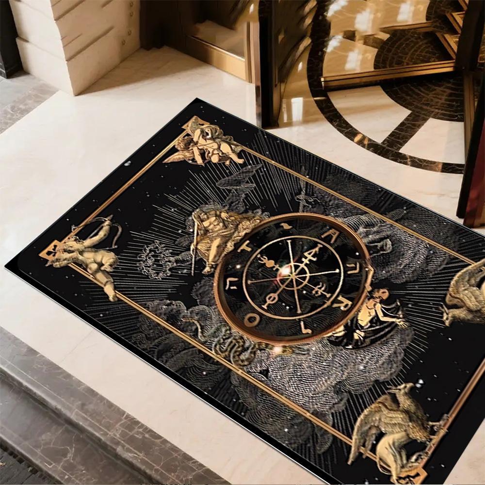 1pc compass rug home carpet non slip design for bedroom gift
