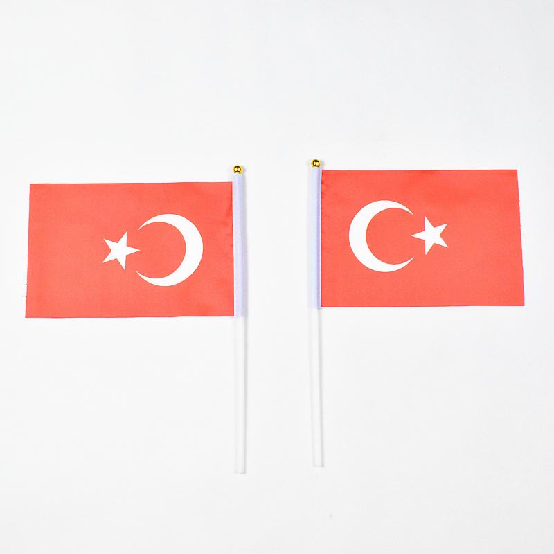 Turkey 10pieces of 14*21 Cm Hand-waving Flags