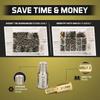 26pcs Nut And Bolt Thread Gauge Set Nut And Bolt Thread Gauge Set Aluminum Nut And Bolt Thread Gauge Measuring Gauging Tools