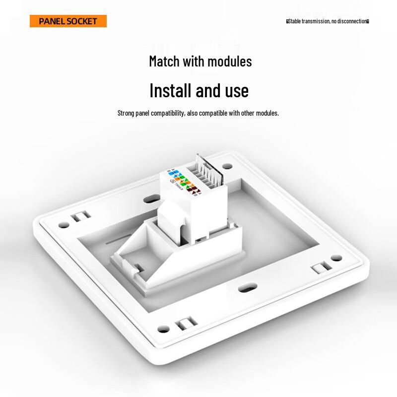 Cat6 Tool-Free Network & Telephone Wall Plate Module