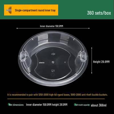 Disposable Round Plastic Takeaway Food Containers with Lids