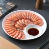UOSO Ceramic Dumpling Plate with Dipping Dish