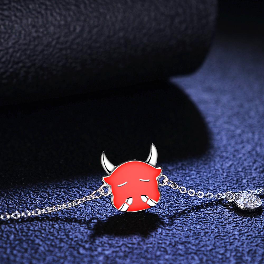 Twelve Zodiac Bracelet Red String Women's Sterling Silver S925 Chinese Style Ox Year Animal Year