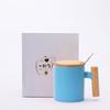 Simple International Wooden Handle Ceramic Mug Milk Coffee Tea Cup Event Gift