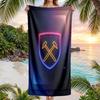 West Ham United Fußball Strandtuch Weiches Mikrofaser Sommerhandtuch Schnelltrocknend Saugfähiges Handtuch für Strand Schwimmbad Reisen