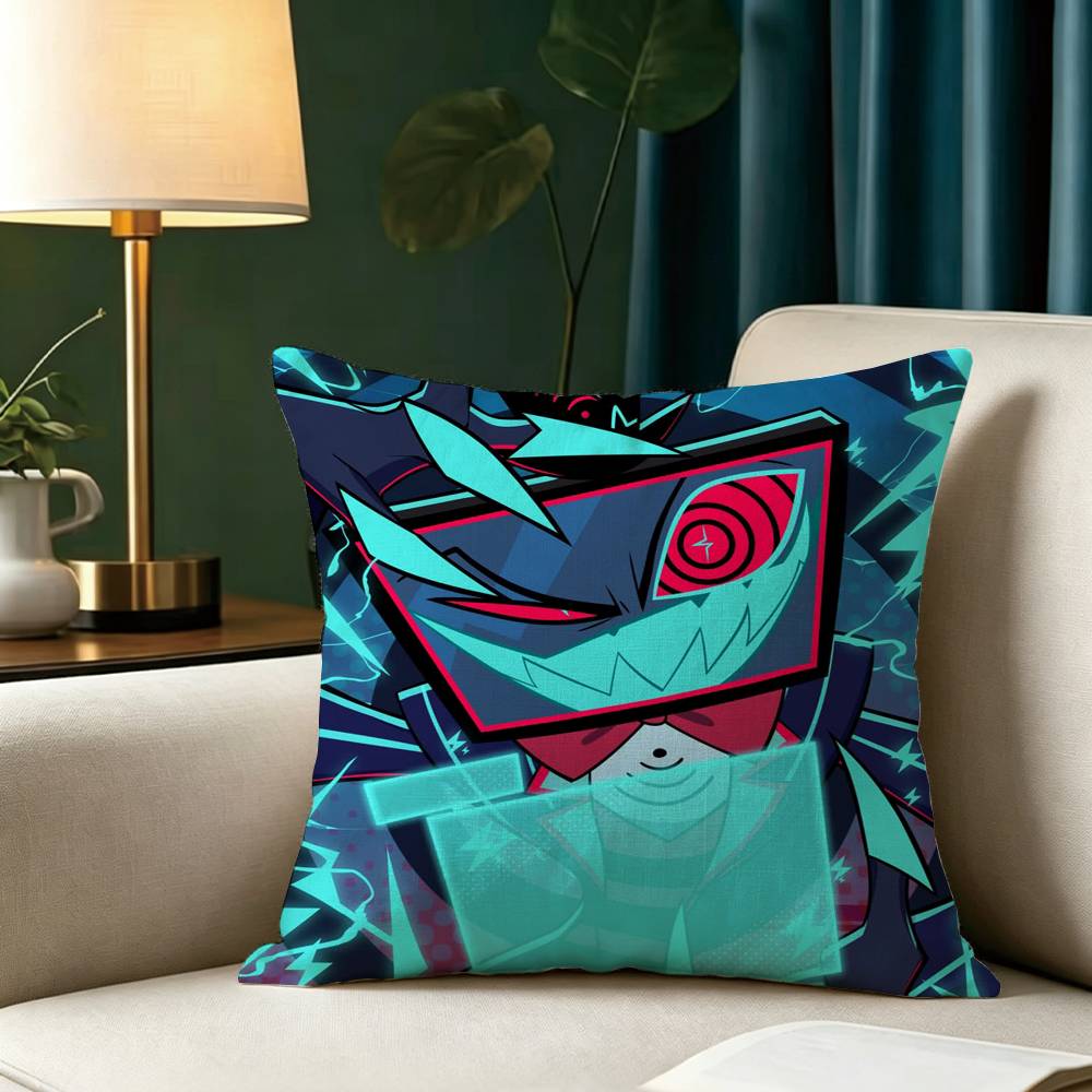 Anime Voxs H-Hazbin H-Hotel Square Double-Sided printed Pillow Case Bedroom Bedside Pillow Sofa Cushion Cover