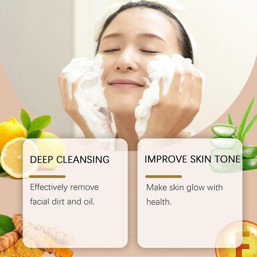 West Month Turmeric Foam Facial Cleanser Gently Cleansing Pore Cleansing Refreshing Moisturizing Facial Cleanser