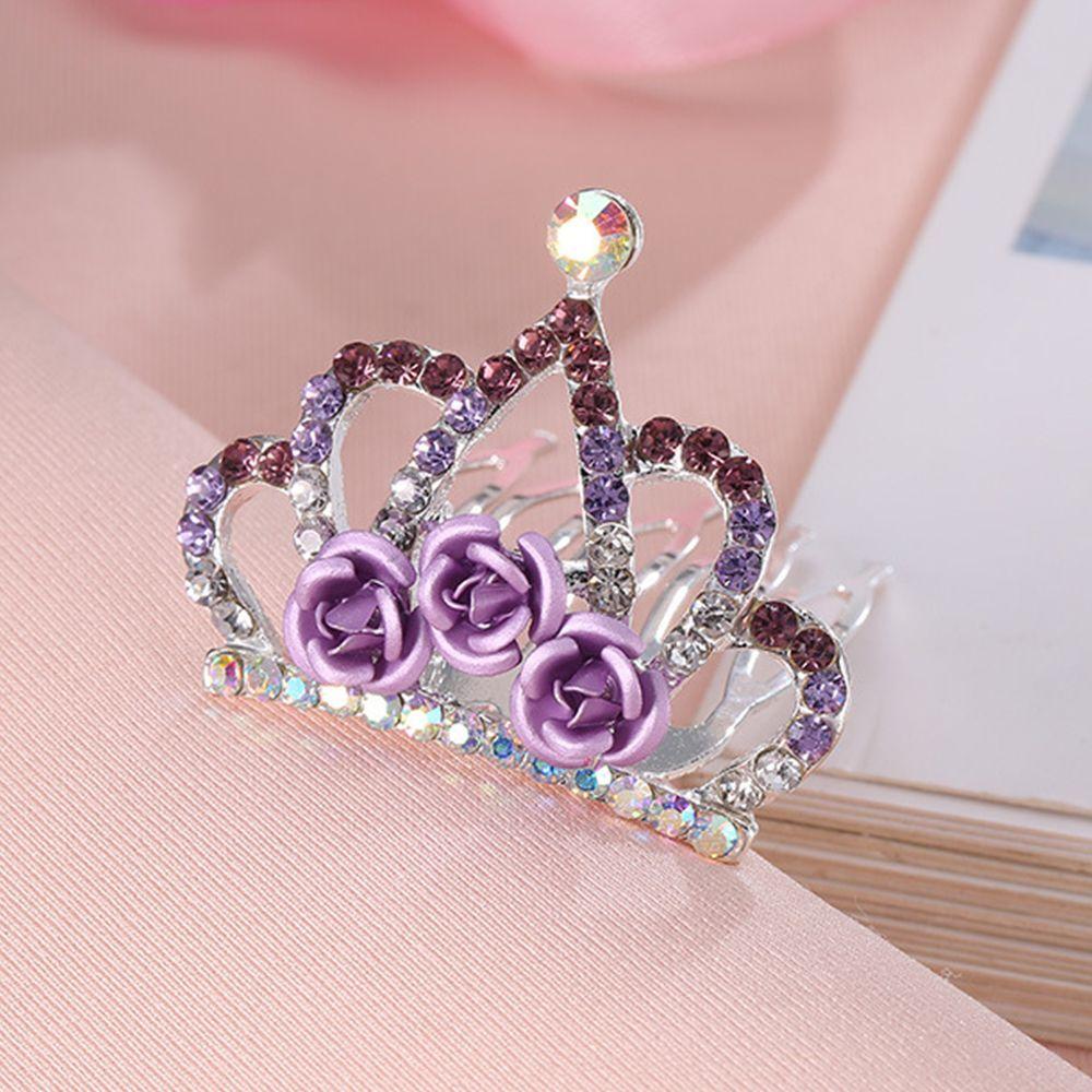 Rose Flower Girls Fashion Hair Accesories For Girls Kids Gift Hair Jewelry Crown Hairpin Hair Comb
