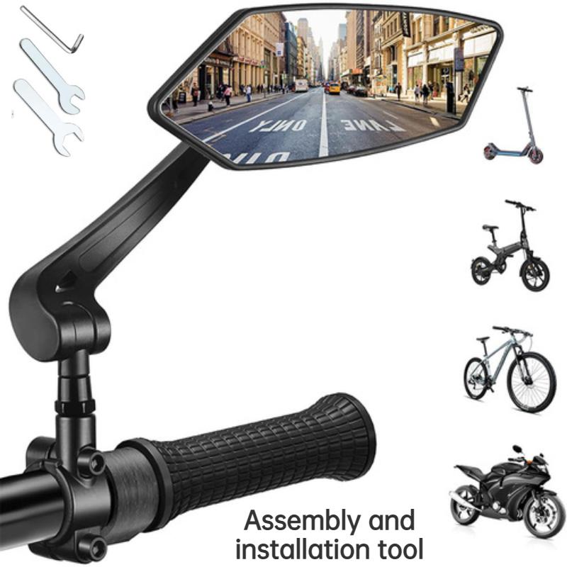 Fahrrad-Rückspiegel 360° Dreheinstellung für Motorrad Elektrofahrrad Lenker Reflektierender Spiegel Zubehör
