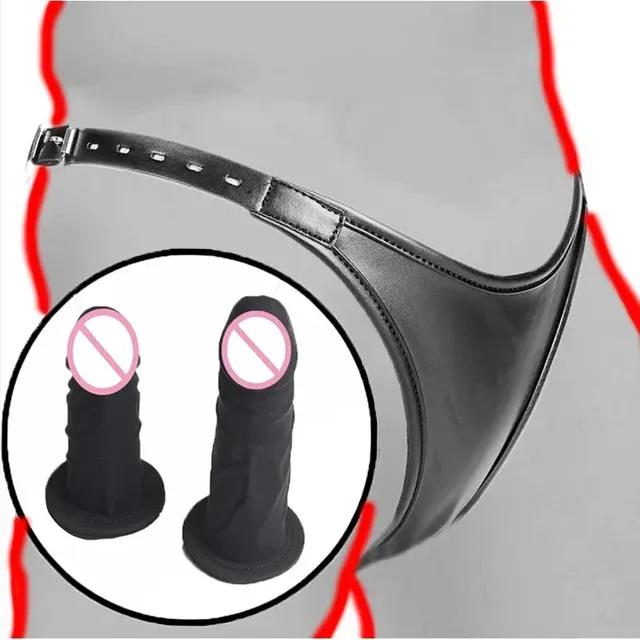 Popruhový odnímatelný anální zadek vaginální kolík,popruh na kalhotky Dilldo postroj,dámské spodní prádlo,sexy spodní prádlo na sex,pás cudnosti