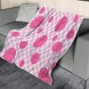 Pink Plaid Smile Face Flannel Blanket, Soft And Comfortable Blanket For Family And Friends, Suitable For Sofa Bed Throw Blanket