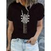Women's Casual T-Shirt, Round Neck, Short Sleeved, Slightly Elastic Fabric, Regular Style, Comfortable Top for All Seasons Women Clothes T19