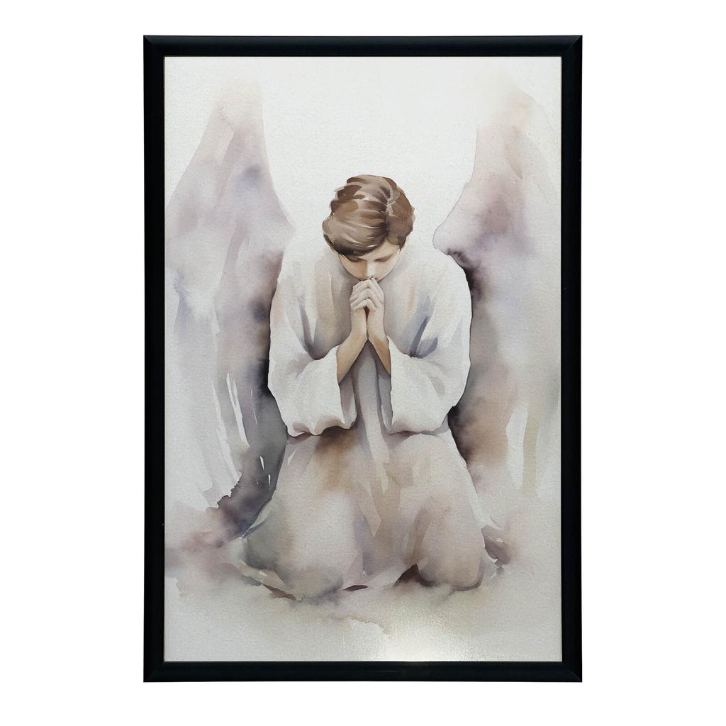 Anielska Modlitwa Anielska Modlitwa, 50X70 Cm, Rama Aluminiowa Czarna, Papier Matowy 230 Gsm