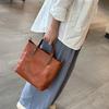 Johnature Leisure Large Capacity Handbag Retro Simple Genuine Leather Shoulder Bags Commuting Versatile Women's Bag