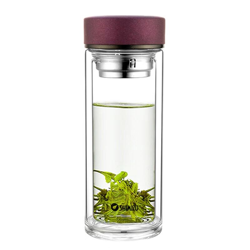Portable Double-Wall Glass Tea Infuser Bottle