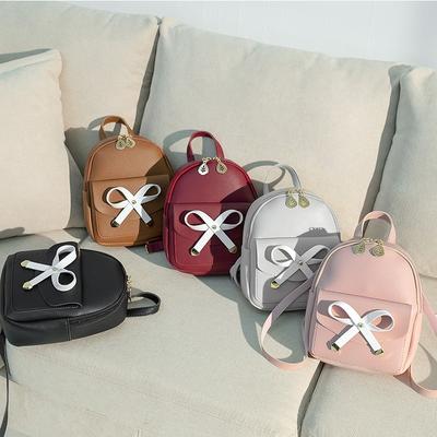 Big Bow Backpack Fashionable Multi-functional Small Backpack Versatile Single Shoulder Portable Messenger Women's Bag