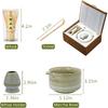 4pcs Matcha Set, Japanese Matcha Kit, Matcha Whisk Set with 17oz Matcha Bowl with Spout, Whisk Holder & Bamboo Scoop, Matcha Tea Set, Matcha Starter