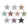Plastic Clothing Patches, with Resin Rhinestone, Star, Mixed Color, 60x60x2.5mm, 10pcs/set