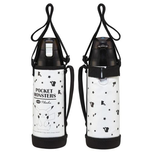 Skater One Push Direct Drinking Water Bottle with Cover and Lock 990ml Stainless Steel Cold Storage Pocket Monster Pokemon Pikachu Face Direct Bottle
