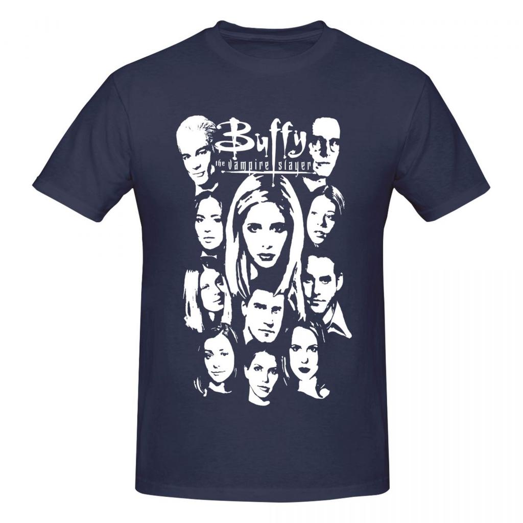 Unisex Buffy The Vampire Slayer 2024 T Shirt Vintage Big Size Cotton Crewneck Custom Sleeve Unisex Clothing