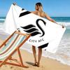 Swansea City AFC Print Strandtuch, Großes Weiches Schnelltrocknendes Handtuch für Strand Camping Schwimmen