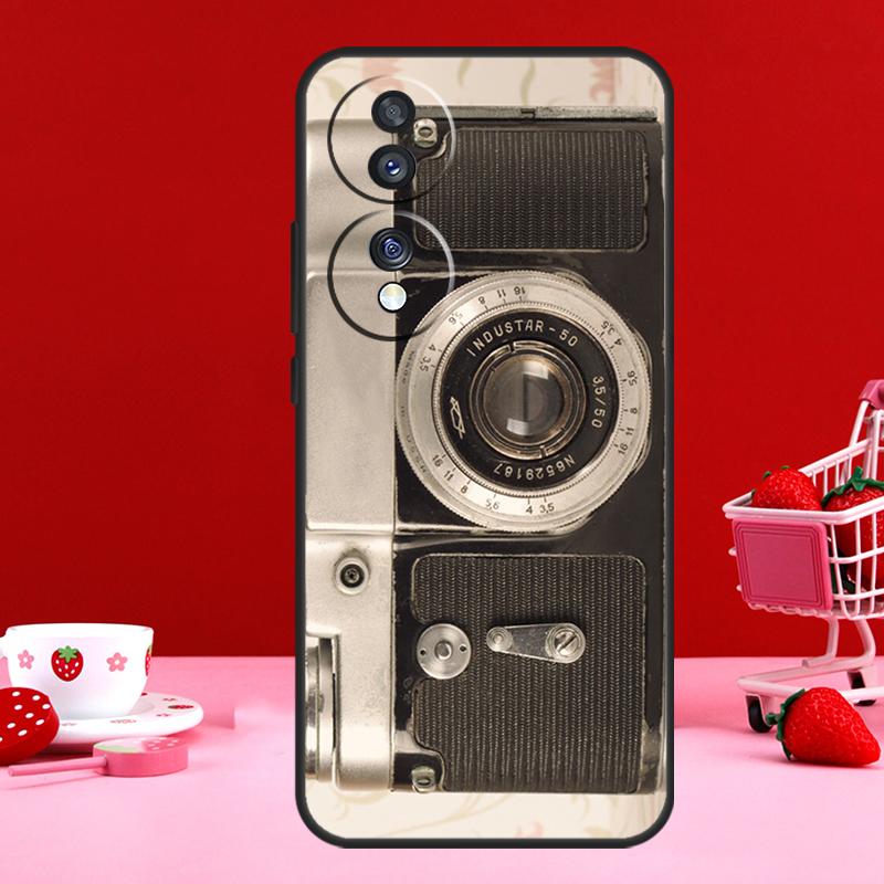 Retro Camera Vintage For Honor X9b X8b X8a X9a X6a X7a X6 X7 X8 X9 Honor 90 70 50 Magic 5 Lite Magic 6 Pro Case