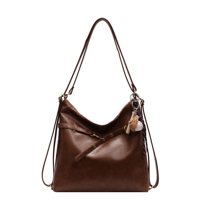 

Повседневная ретро сумка-тоут для поездок на работу, женская, большой вместимости, весенняя, новая модная сумка на плечо, легкий рюкзак no pendant светло-коричневого