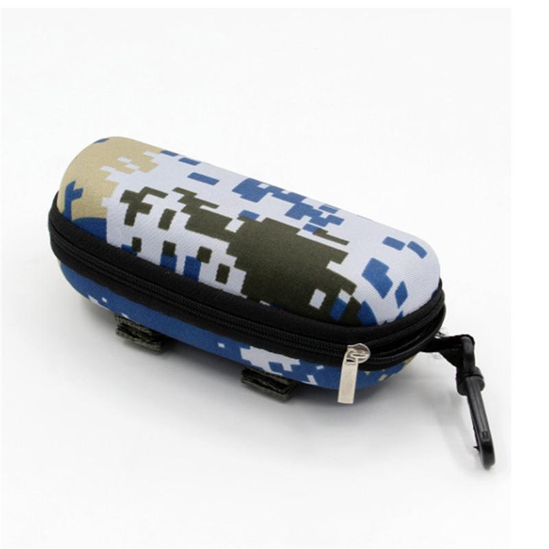 Camouflage Glasses Case Outdoor Sports Zipper Box Thickened Anti-stress Sunglasses Case Portable Glasses Storage Box