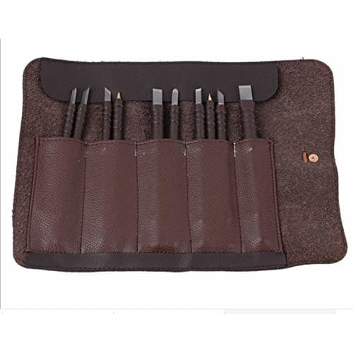 Fairytale Seal Carving Knife and Chisel Set, 8-Piece Set with Leather Case, Perfect for Seal Carving, Engraving, Printmaking, and More