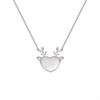 2026 New Style Chinese Antler Clavicle Necklace, 925 Sterling Silver, Women's Cute Niche Design