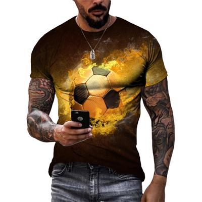 Summer Fashion Football Graphic T Shirts Hip Hop Funny Personality Streetwear Men 3D Printed Casual O-neck Short Sleeve Tees Top