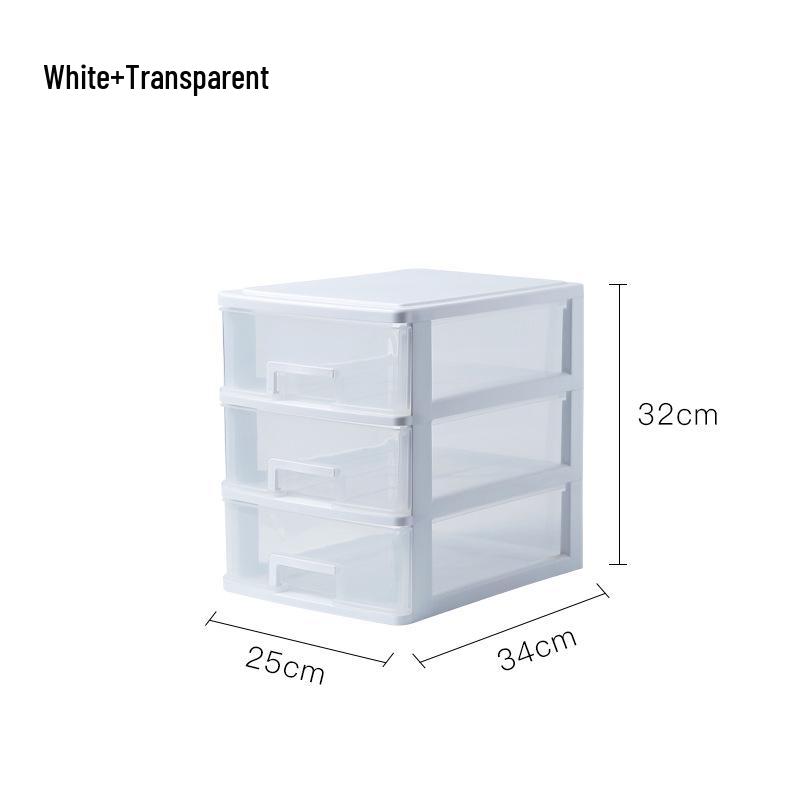 Transparent Small Drawer Desk Organizer and Storage Cabinet