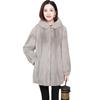 Womens Faux Fur Hooded Coat Winter Warm Thickened Mid-Length Jacket Cold Weather Stylish Elegant Outwear
