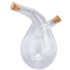 2 In 1 Oil and Vinegar Dispenser Bottle Olive Oil Vinegar Cruet Bottle with Cork Stoppers Clear Glass