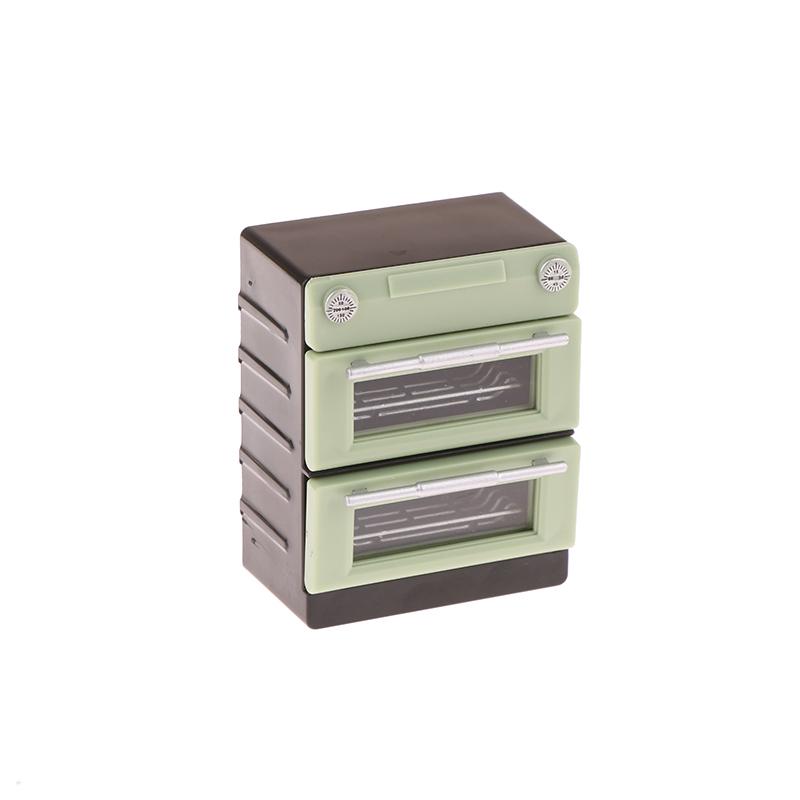 1/12 Maison de Poupée Simulation Modèle de Four Double Couche Maison de Poupée Mini Accessoires de Cuisine Décoration Meubles Maison de Poupée