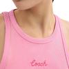 Coach SS24 Letter Print Round Neck Pullover Straight Tube Vest Women Tops Pink CS609-PIN