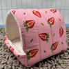 Autumn Winter Warm Print Sleeping Bed House Triangular Nest for Pet Bird Parrot Rabbit Squirrel Guinea Pig Hamster Hanging Cage