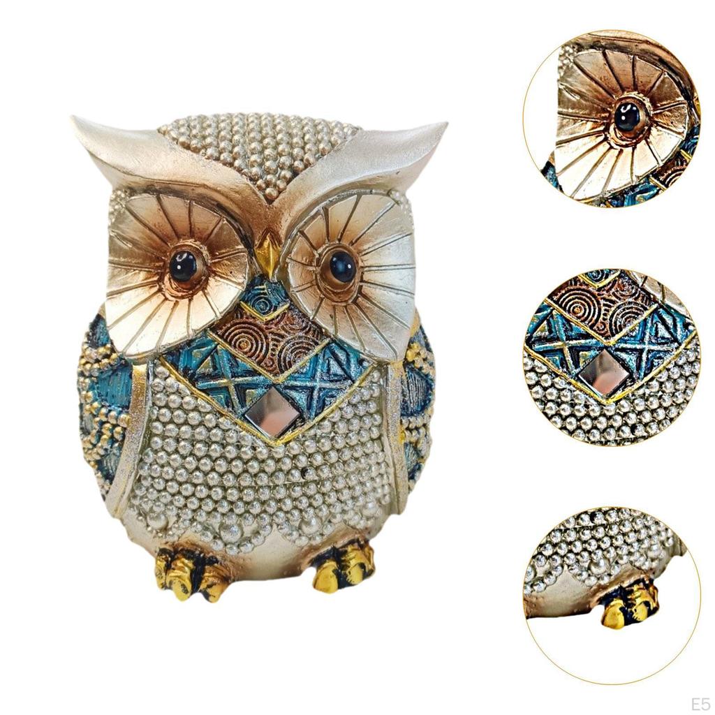 Collectible Owl Statue Miniature Figure for Desktop And Shelf Decor