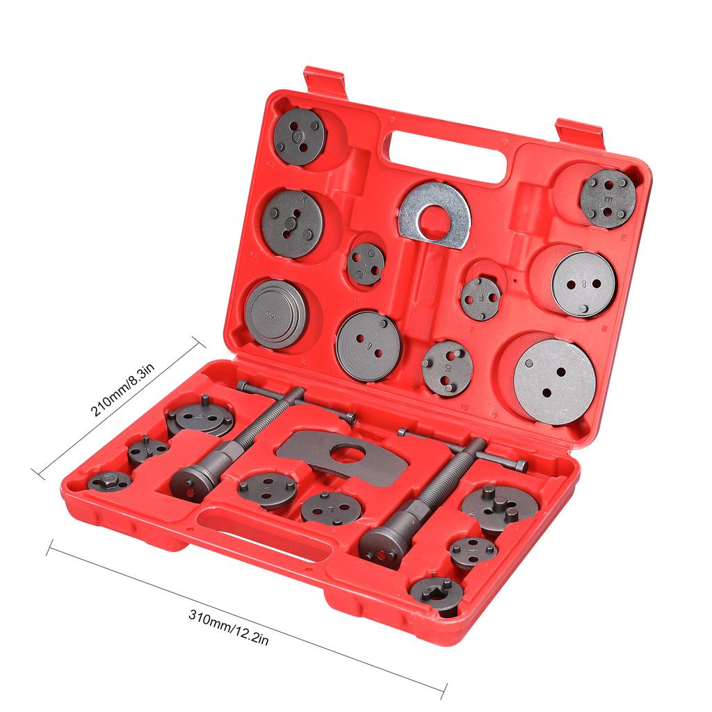 22pcs brake piston return tool kit, car disc brake cylinder job interview front and rear tooth brake pads replacement tool automobile repair