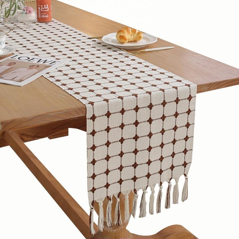 Бохо Фетровая дорожка для стола Декор для обеденного стола Натуральный свадебный домашний — фото 15