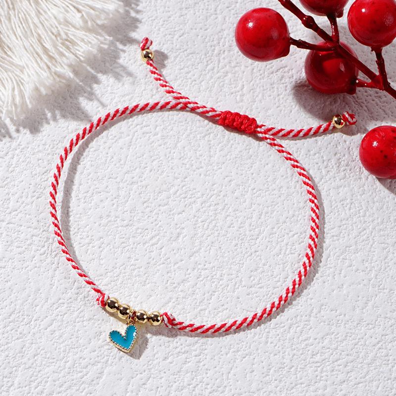 One couple bracelet jewelry handmade woven rope multi-colored love adjustable bracelet  attracts wealth abundance and prosperity